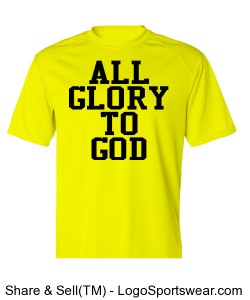 Yellow Adult B-Dry Core Short-Sleeve Performance Tee by Badger Sports Design Zoom