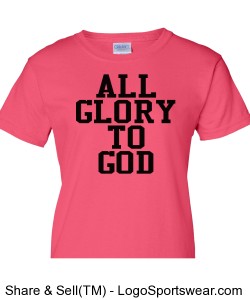 Pink Cotton Gildan Ladies T-shirt Design Zoom